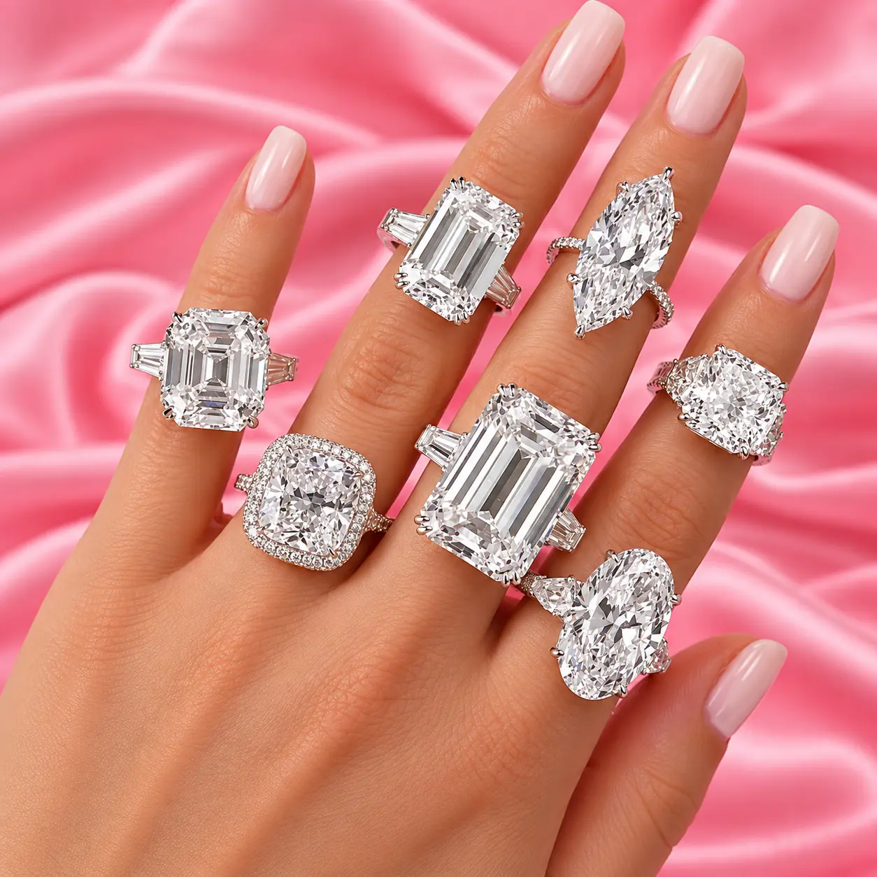 Brilliant round diamond engagement rings